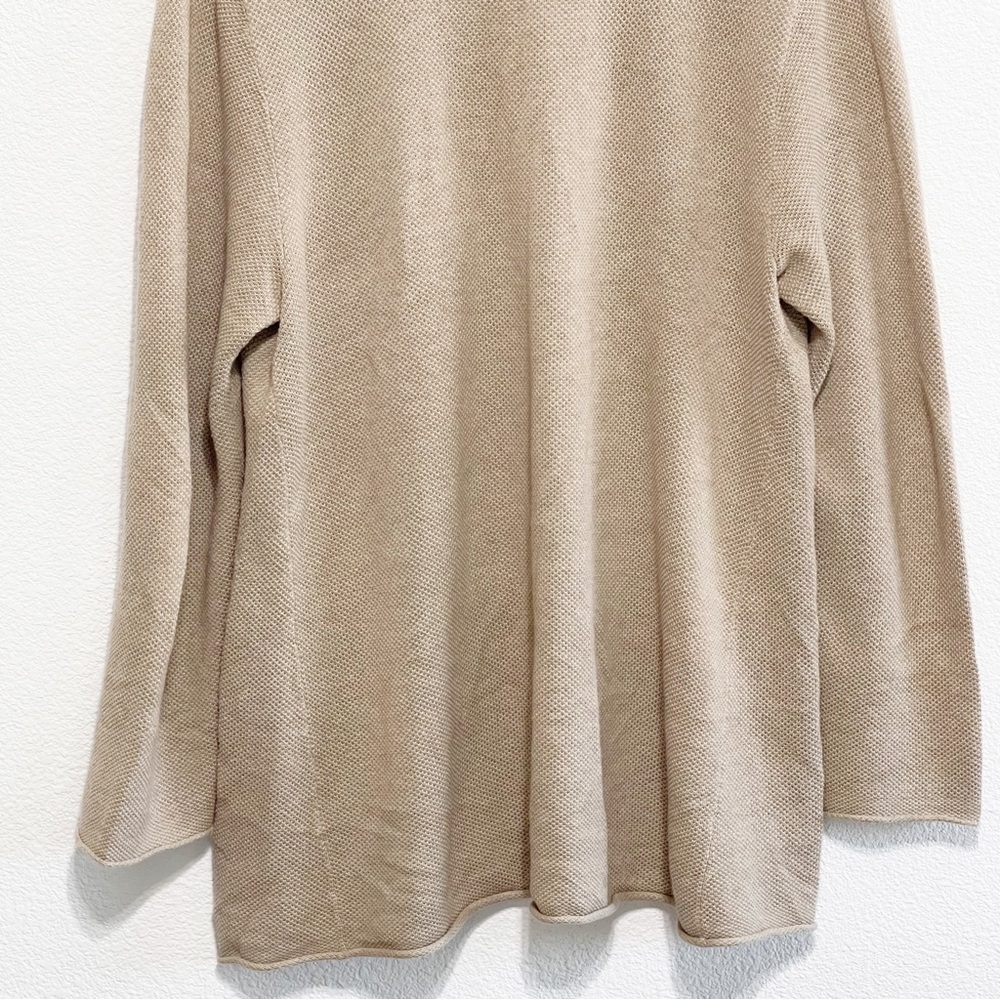J.Jill Woman Tan Cream V-Neck Sweater Size L - Picture 8 of 13